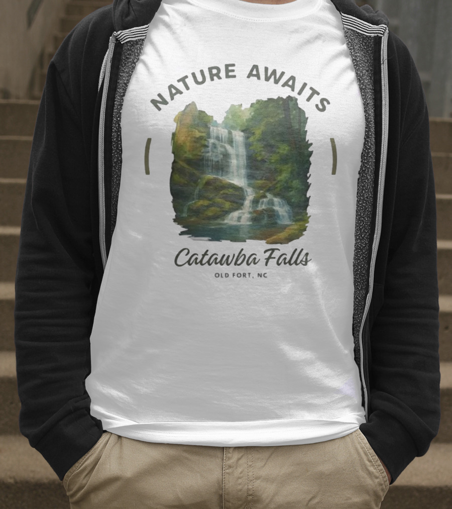 Nature Awaits Catawba Falls Old Fort NC T-Shirt