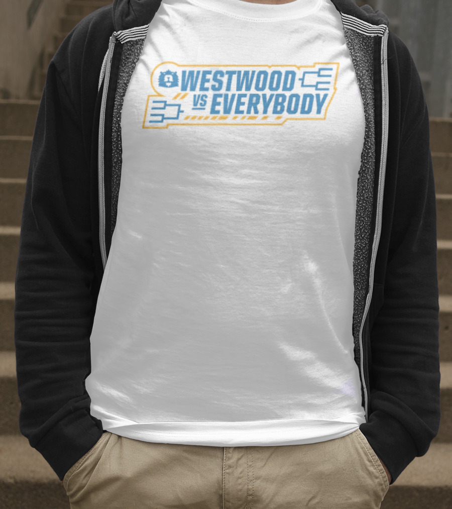 Westwood Vs Everybody Circuit Style Blue And Yellow T-Shirt