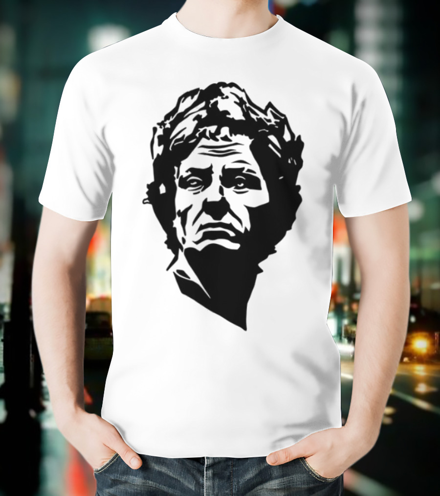 Daily Roman Updates Julius Caesar Line Art Sketch T-Shirt