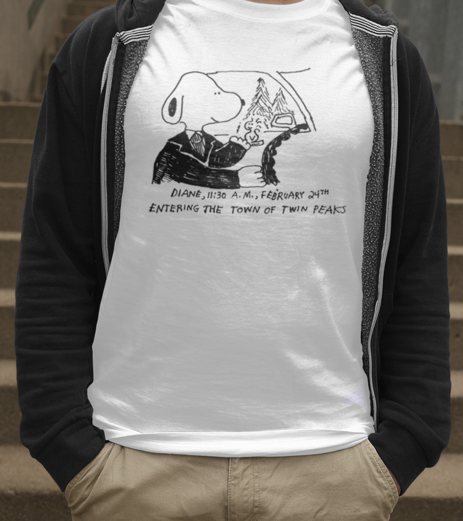 Dale Snooper Diane February 24th Entering The Town Of Twin Peaks T-Shirt