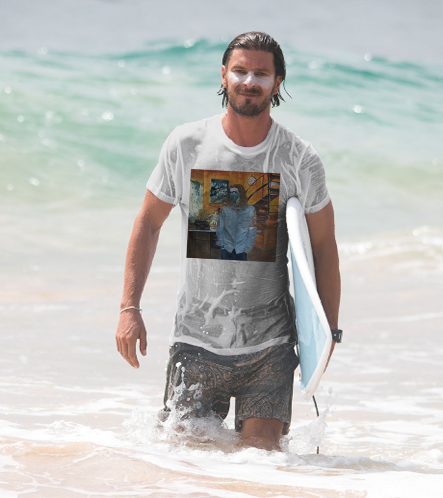 Hozier Album 10 Year Anniversary Surreal Collage Art Blue T-Shirt