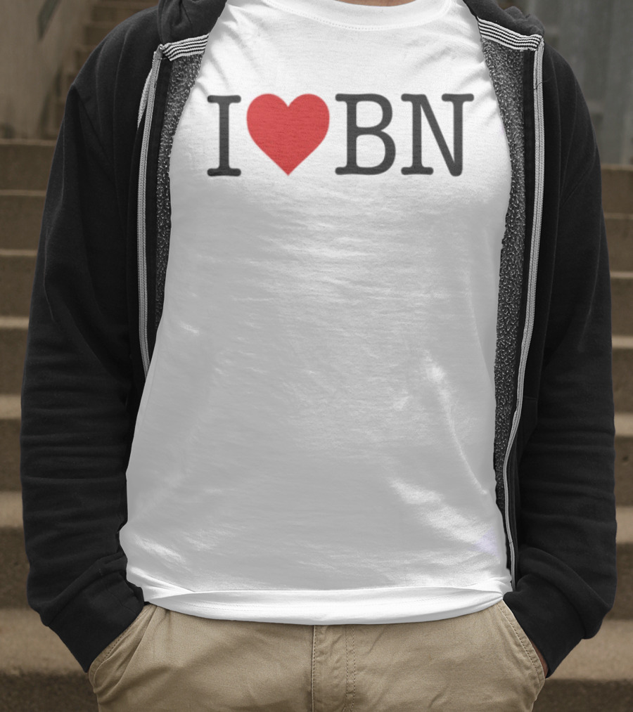 I Love BN Buenas Noches Heart Symbol Graphic T-Shirt