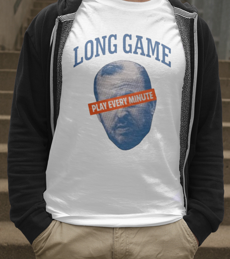 Long Game Play Every Minute Face Print T-Shirt