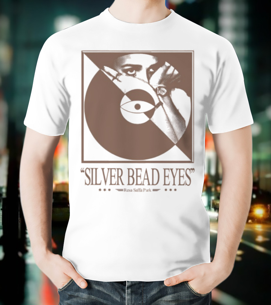 Resa Saffa Park Silver Bead Eyes Record Eye Art T-Shirt