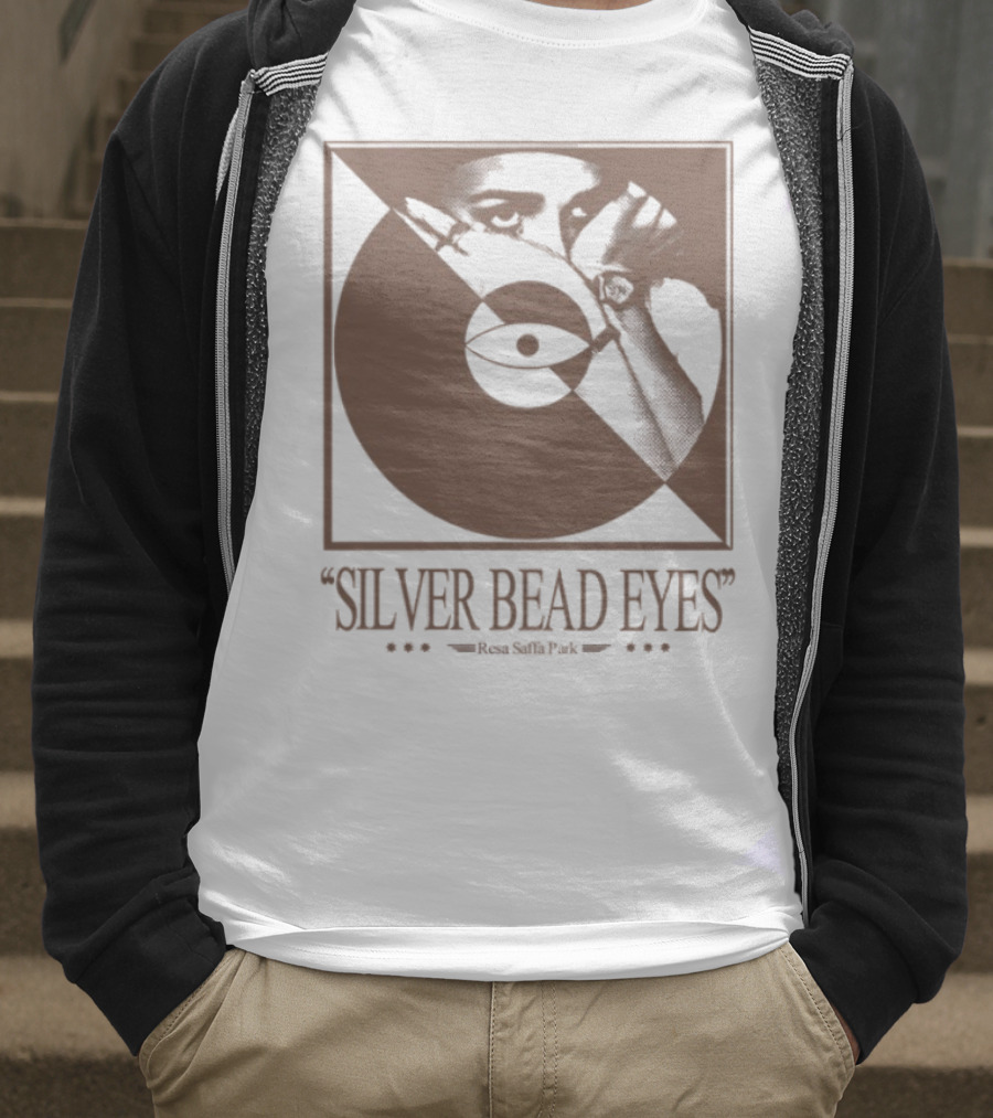 Resa Saffa Park Silver Bead Eyes Record Eye Art T-Shirt