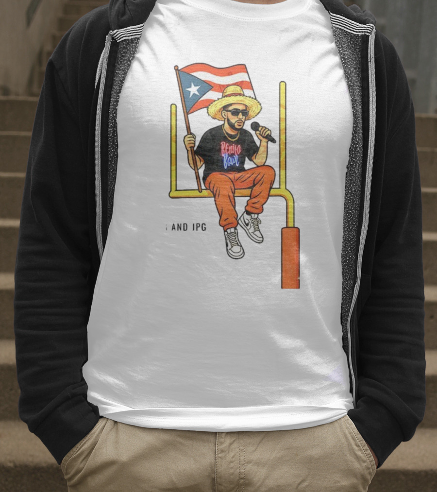 Bad Bunny Puerto Rico Flag Super Bowl LX 2026 Benito Bowl Mic Hat Sunglasses T-Shirt
