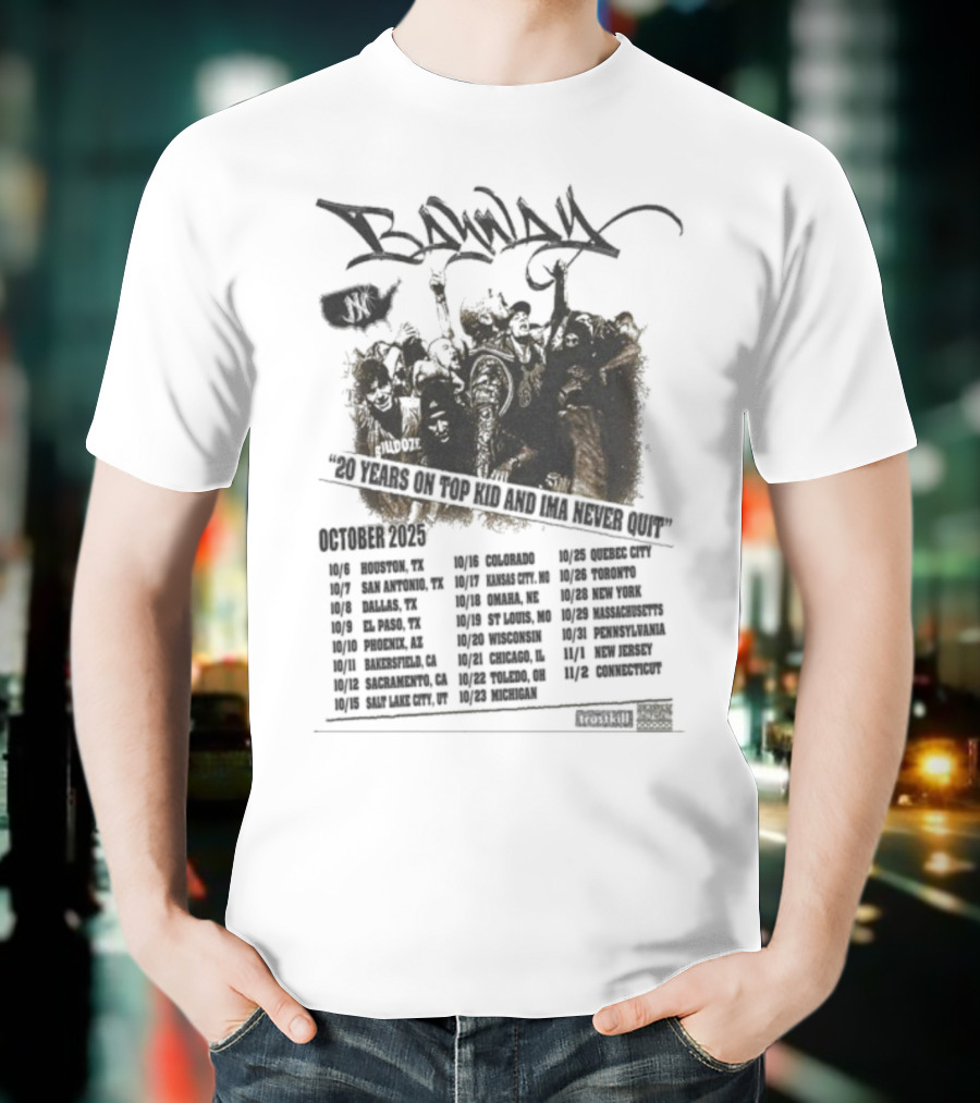Banway 30 Years On Top Kid Ima Never Quit October 2025 Graffiti Style Street Culture Celebration T-Shirt