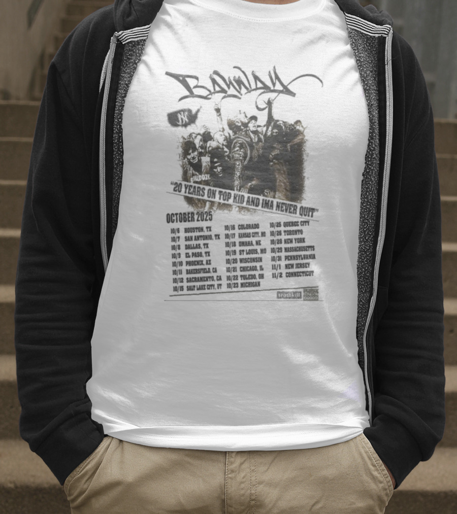 Banway 30 Years On Top Kid Ima Never Quit October 2025 Graffiti Style Street Culture Celebration T-Shirt