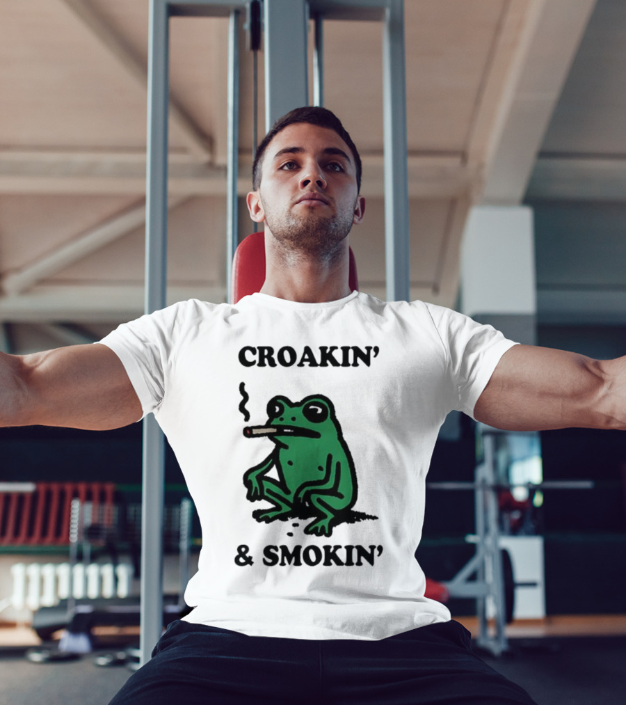 Croakin' And Smokin' Frog With Cigarette T-Shirt