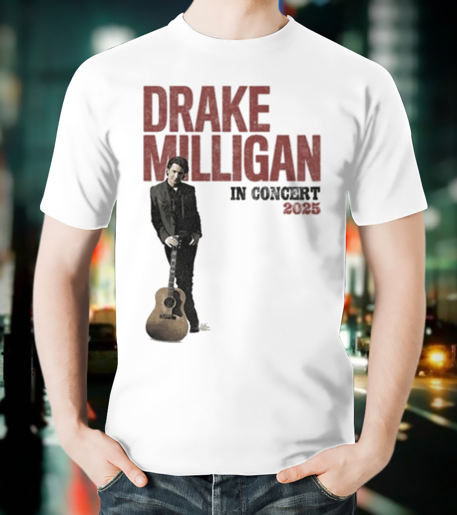 Drake Milligan Live On Stage 2025 Concert Tour T-Shirt