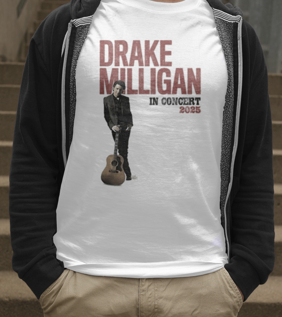 Drake Milligan Live On Stage 2025 Concert Tour T-Shirt