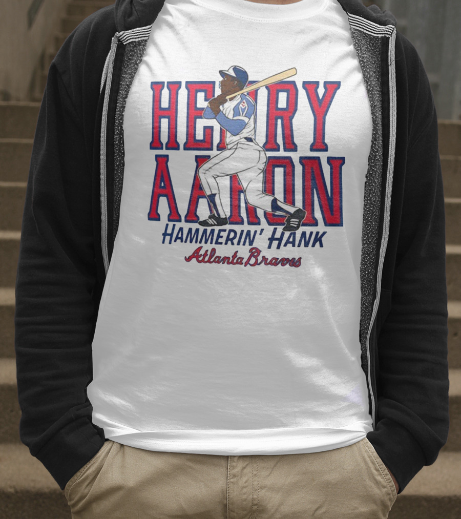 Hank Aaron Hammerin’ Hank Atlanta Braves MLB Baseball 2025 T-Shirt