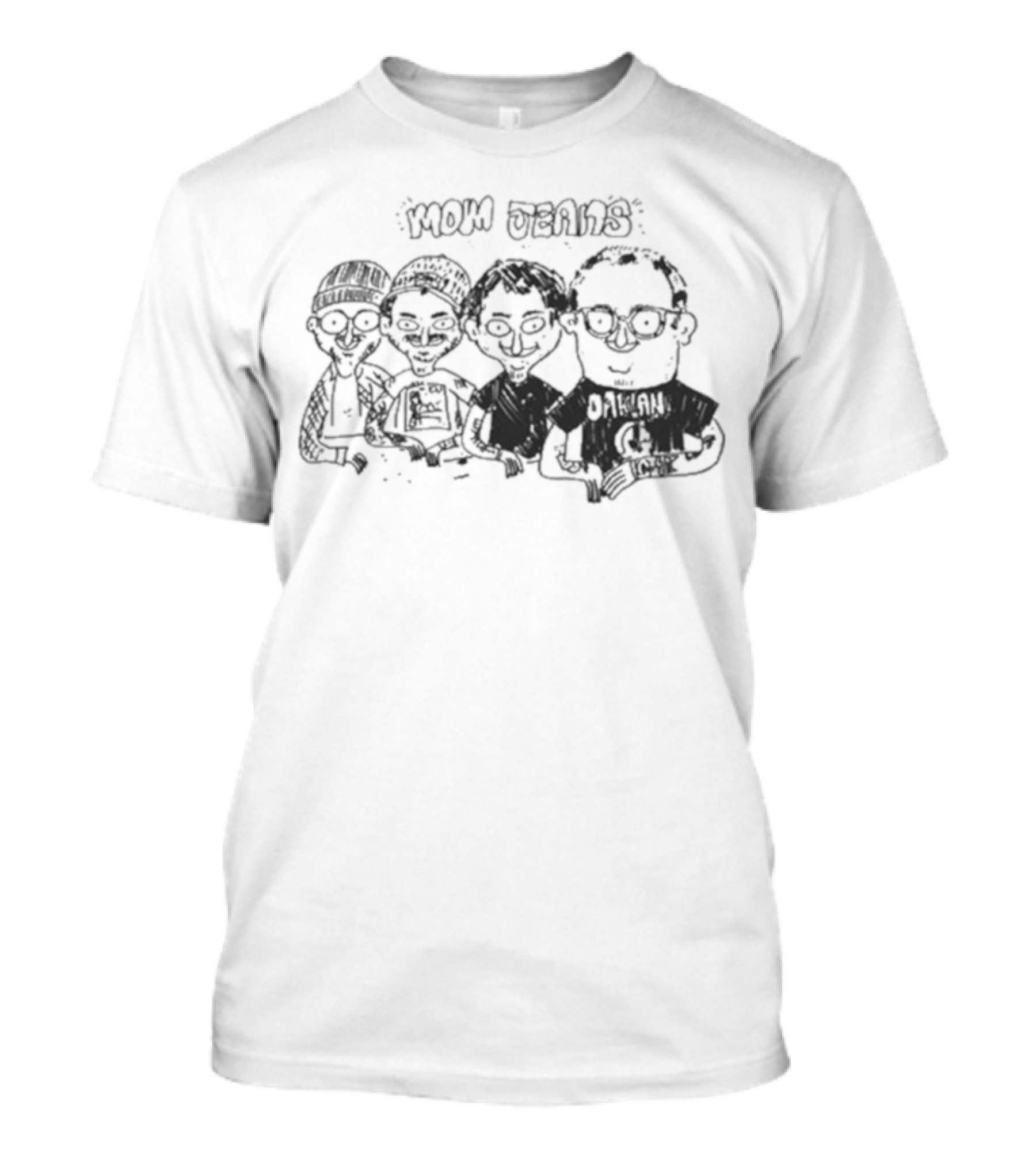 Mom Jeans Band Cartoon Drawing T-Shirt