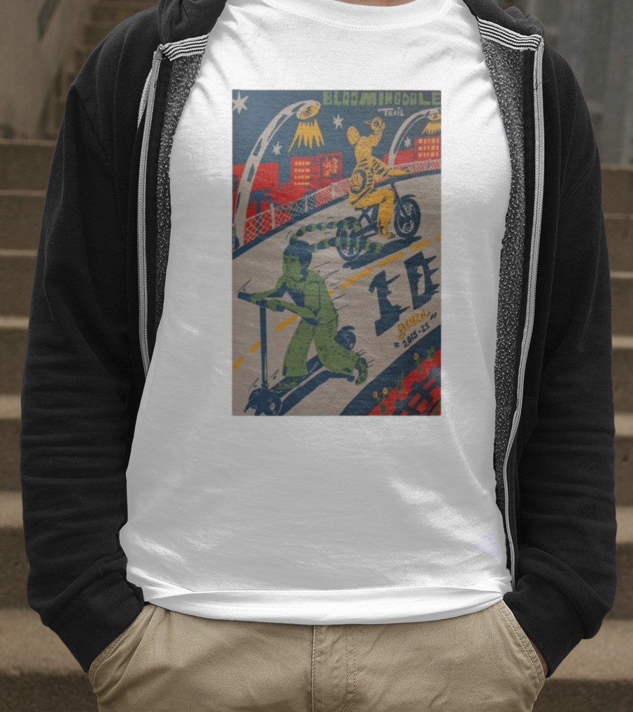 Bloomingdale Trail 10 Years 2015-25 Ramiro Huizar All Star Press Chicago T-Shirt