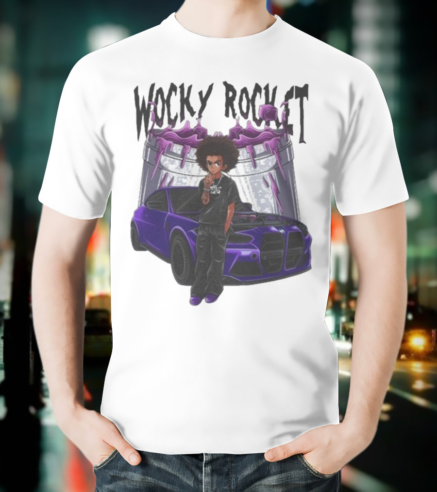 Wocky Rocket SRT Halloween Purple Car Character T-Shirt