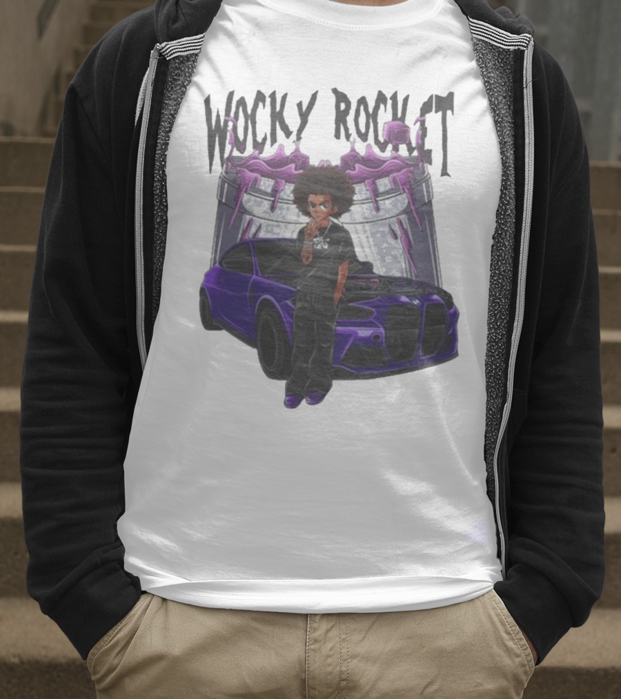 Wocky Rocket SRT Halloween Purple Car Character T-Shirt
