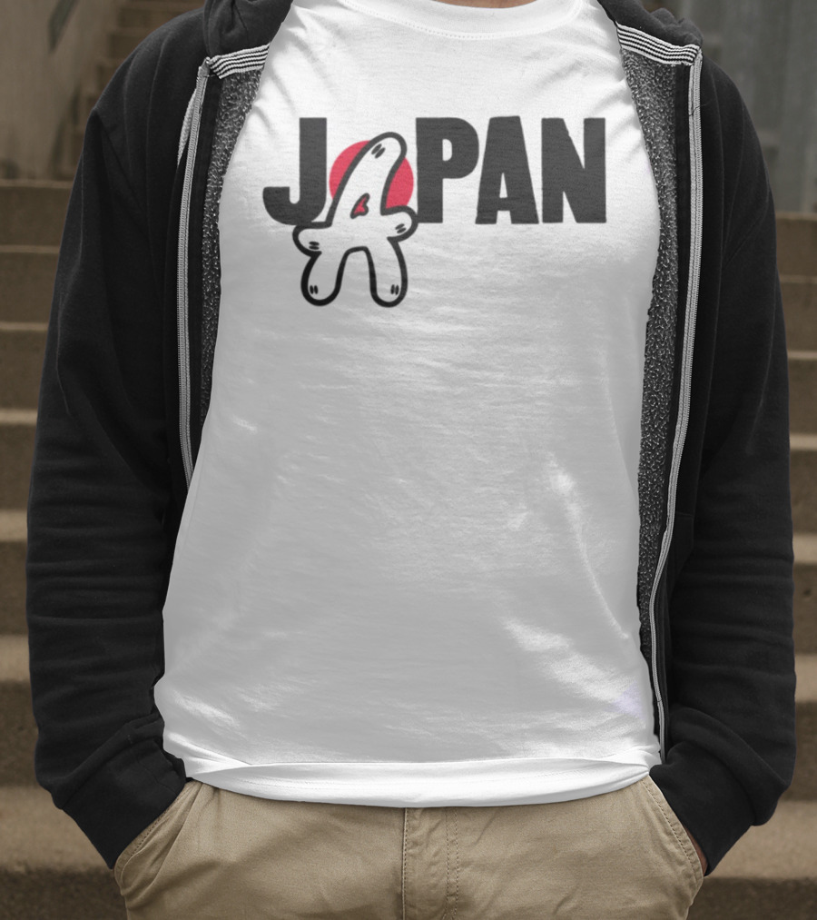 Japan Blu Boy A Bright Red Sun Playful Style T-Shirt