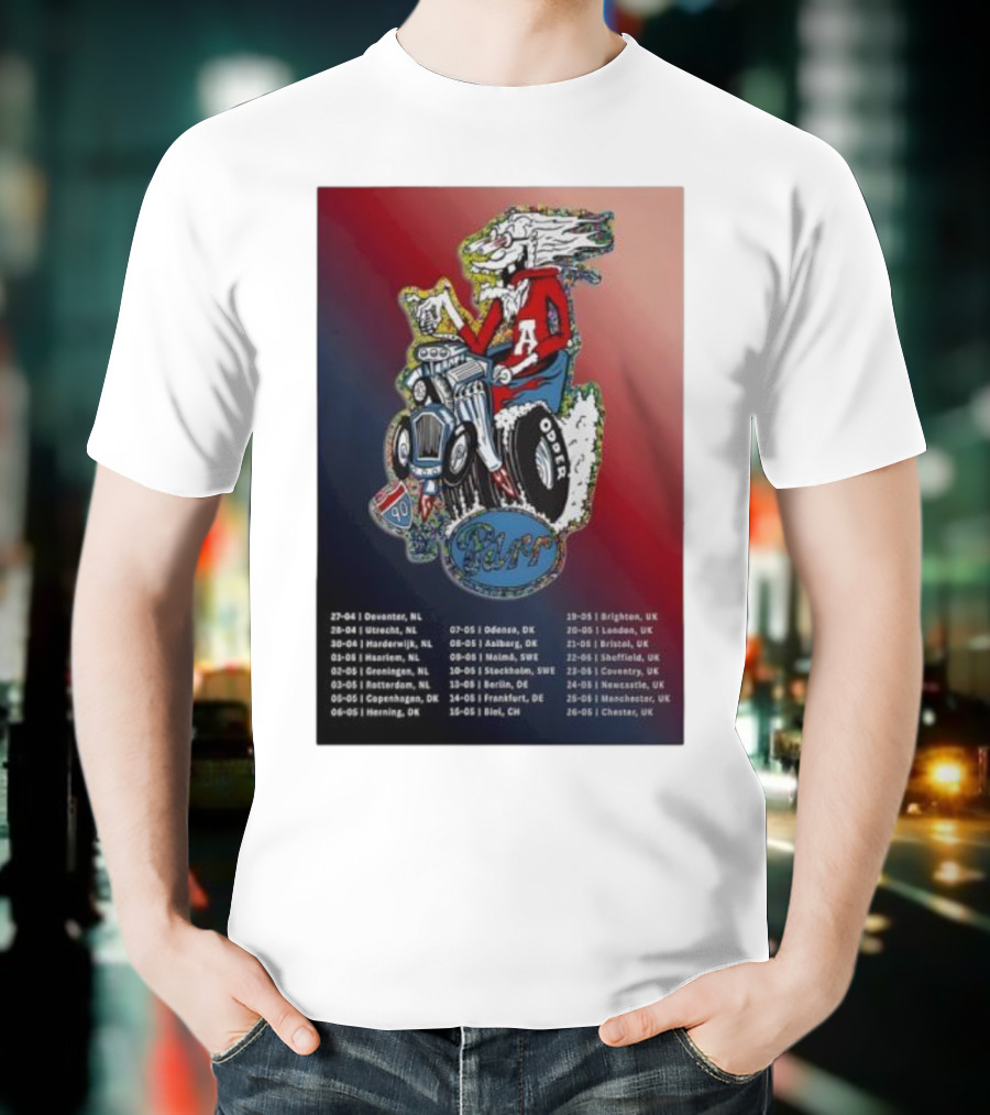 Europe UK Spring 2026 Charlie Parr Tour Dates Netherlands Denmark Sweden UK T-Shirt