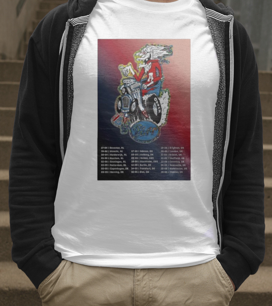 Europe UK Spring 2026 Charlie Parr Tour Dates Netherlands Denmark Sweden UK T-Shirt