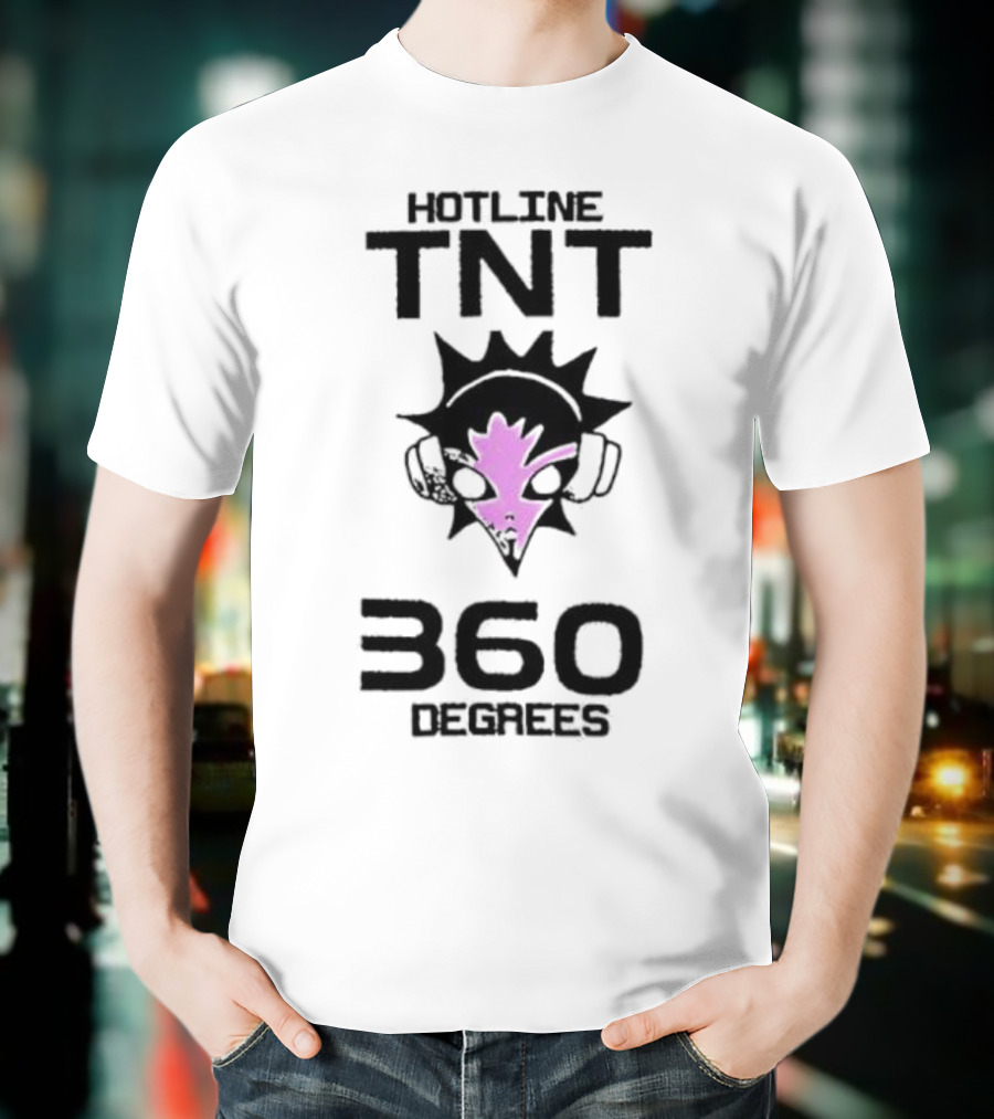 Hotline TNT 360 Degrees Sunburst Headphones Pink Blast T-Shirt