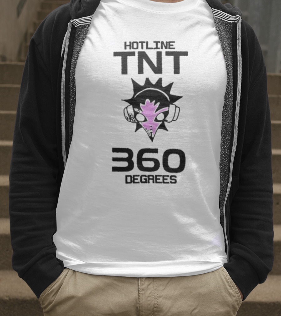 Hotline TNT 360 Degrees Sunburst Headphones Pink Blast T-Shirt