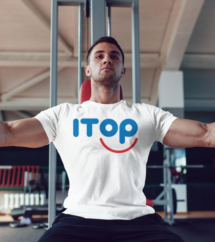 ITOP Smile Red And Blue Text T-Shirt