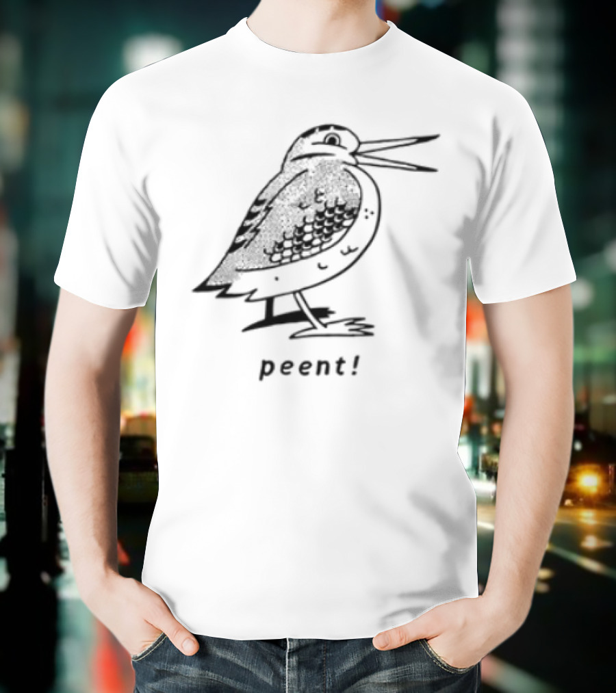 Peent Woodcock Bird Sketch T-Shirt
