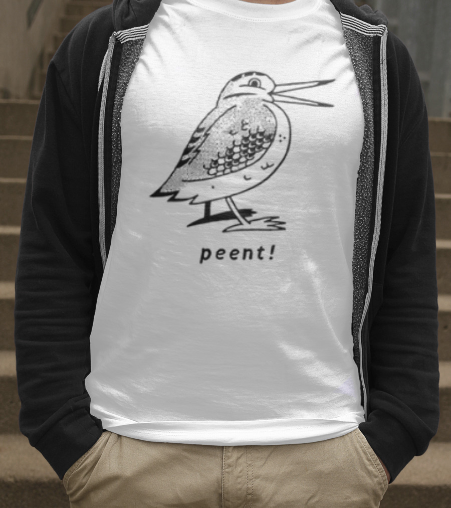 Peent Woodcock Bird Sketch T-Shirt