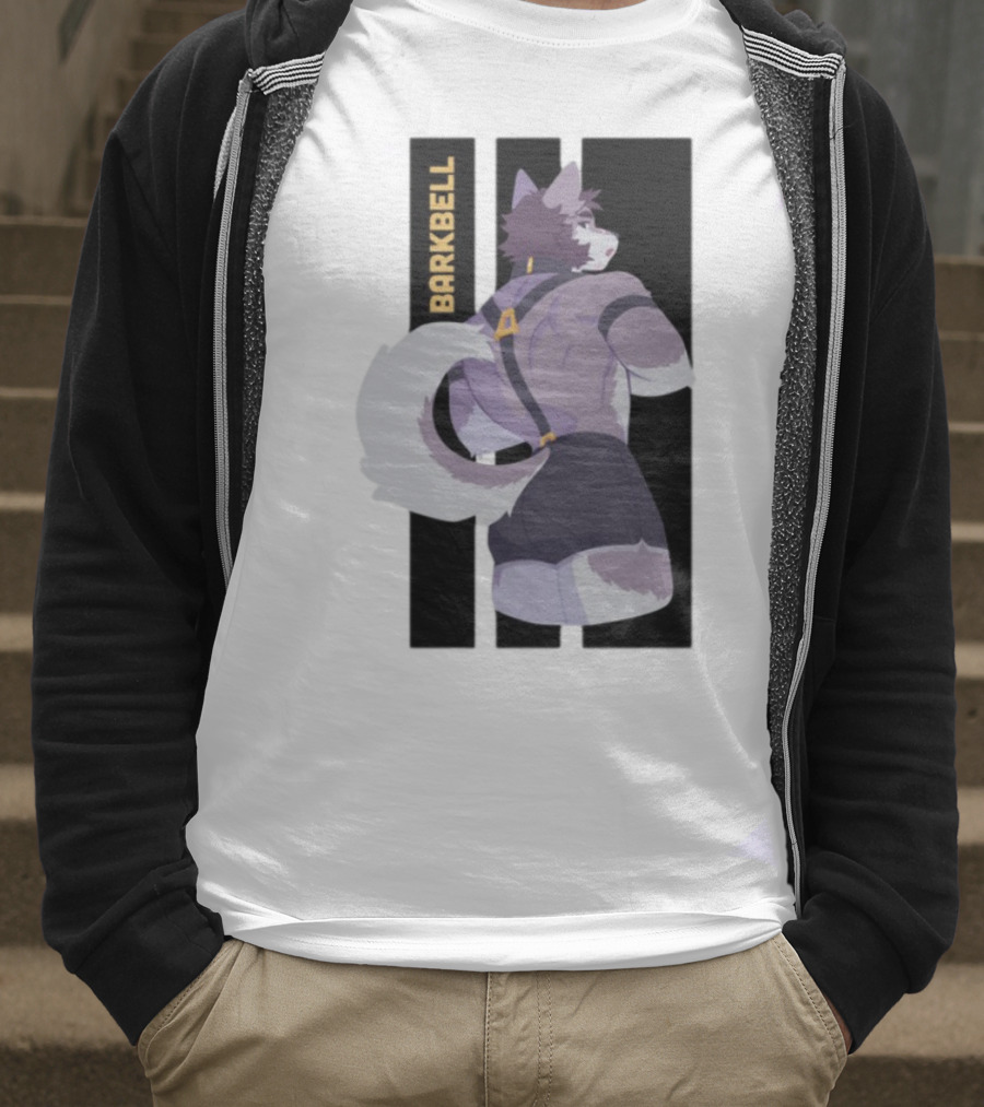 Barkbell Lycan Lifts Ringer Pump Cover Wolf Workout T-Shirt