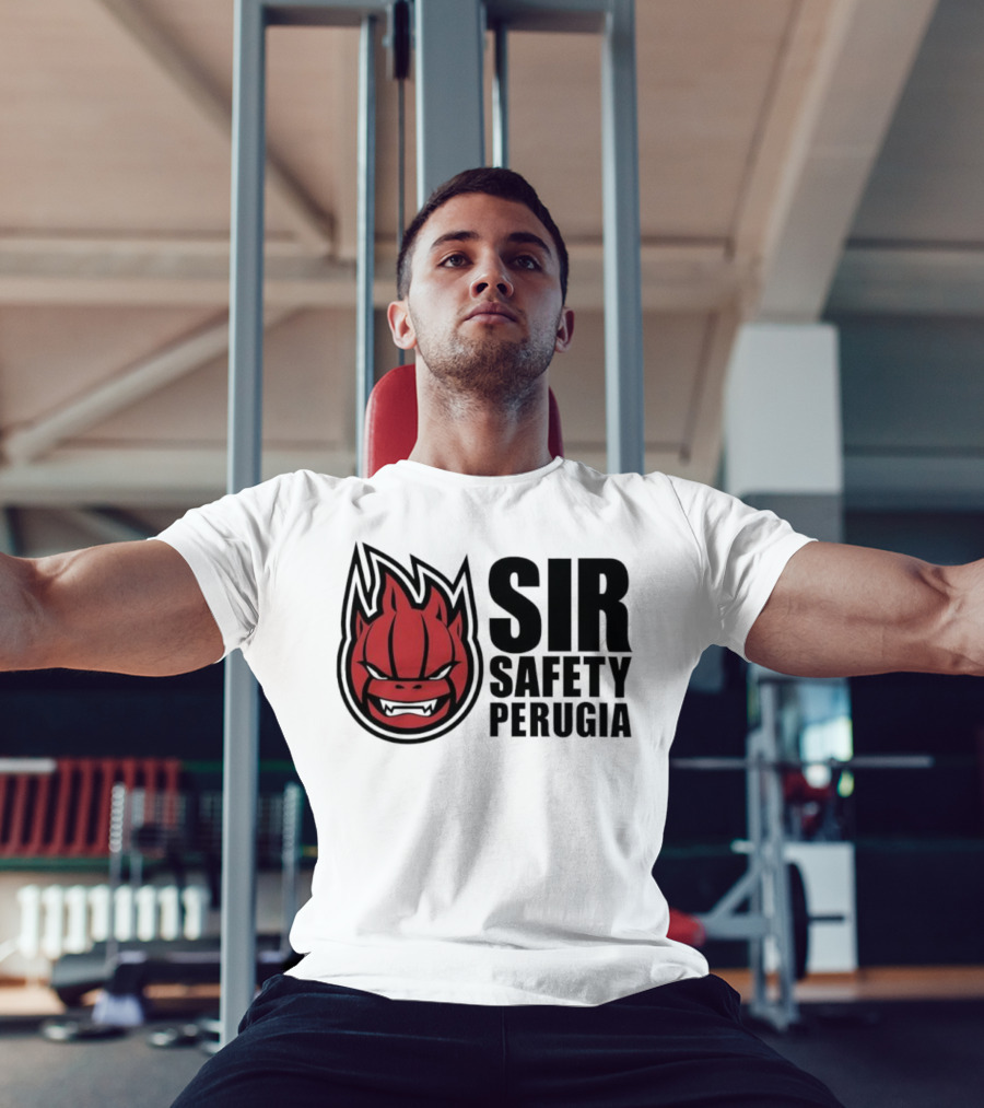 Sir Safety Perugia Volleyball Team Iconic Red Mascot T-Shirt