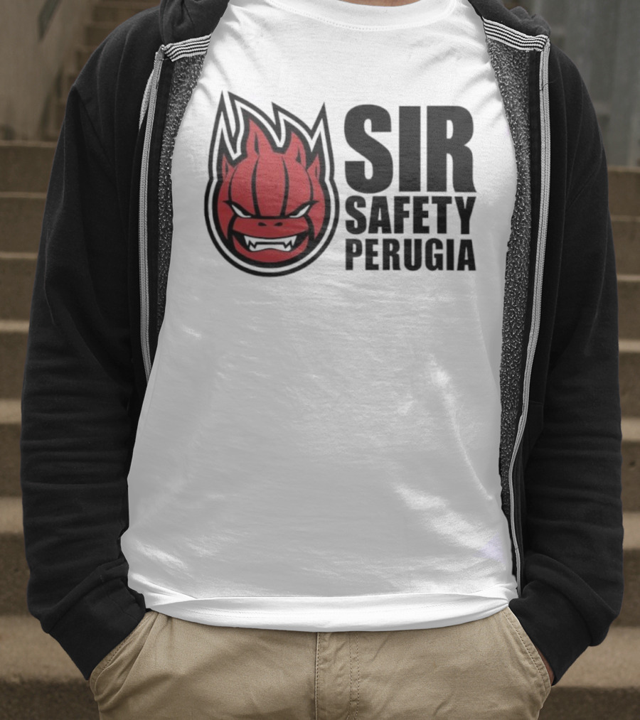 Sir Safety Perugia Volleyball Team Iconic Red Mascot T-Shirt
