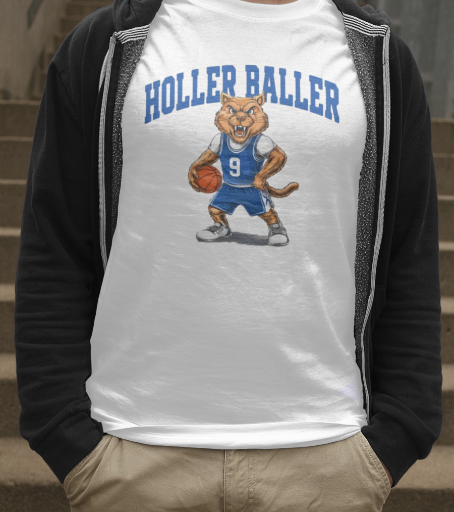 Holler Baller Basketball Wildcat Jersey 9 T-Shirt