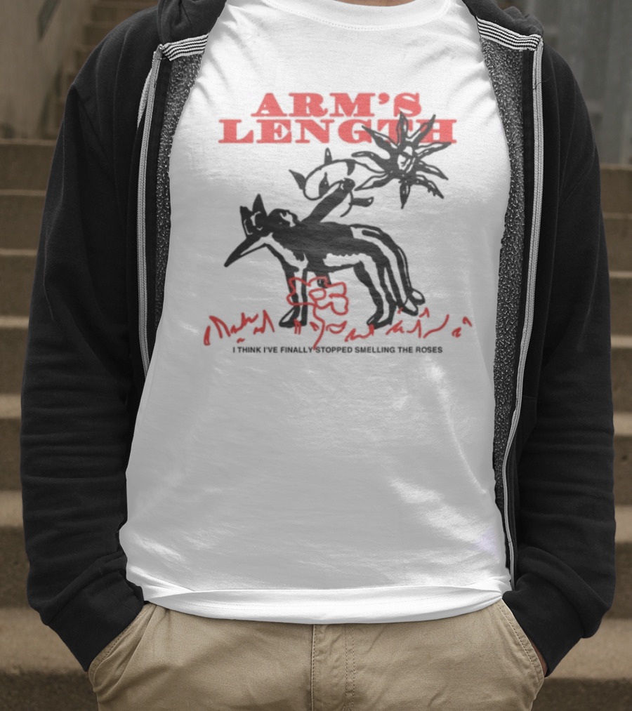 Arm's Length Wolf Red Flower Mystery T-Shirt