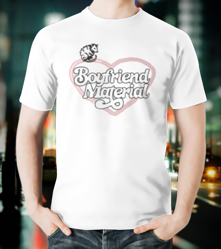 Boyfriend Material Harry Jowsey Naughty Possum Heart Design T-Shirt