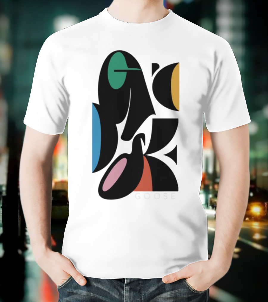 Warp Spheres Goose The Band Colorful Abstract Shapes T-Shirt