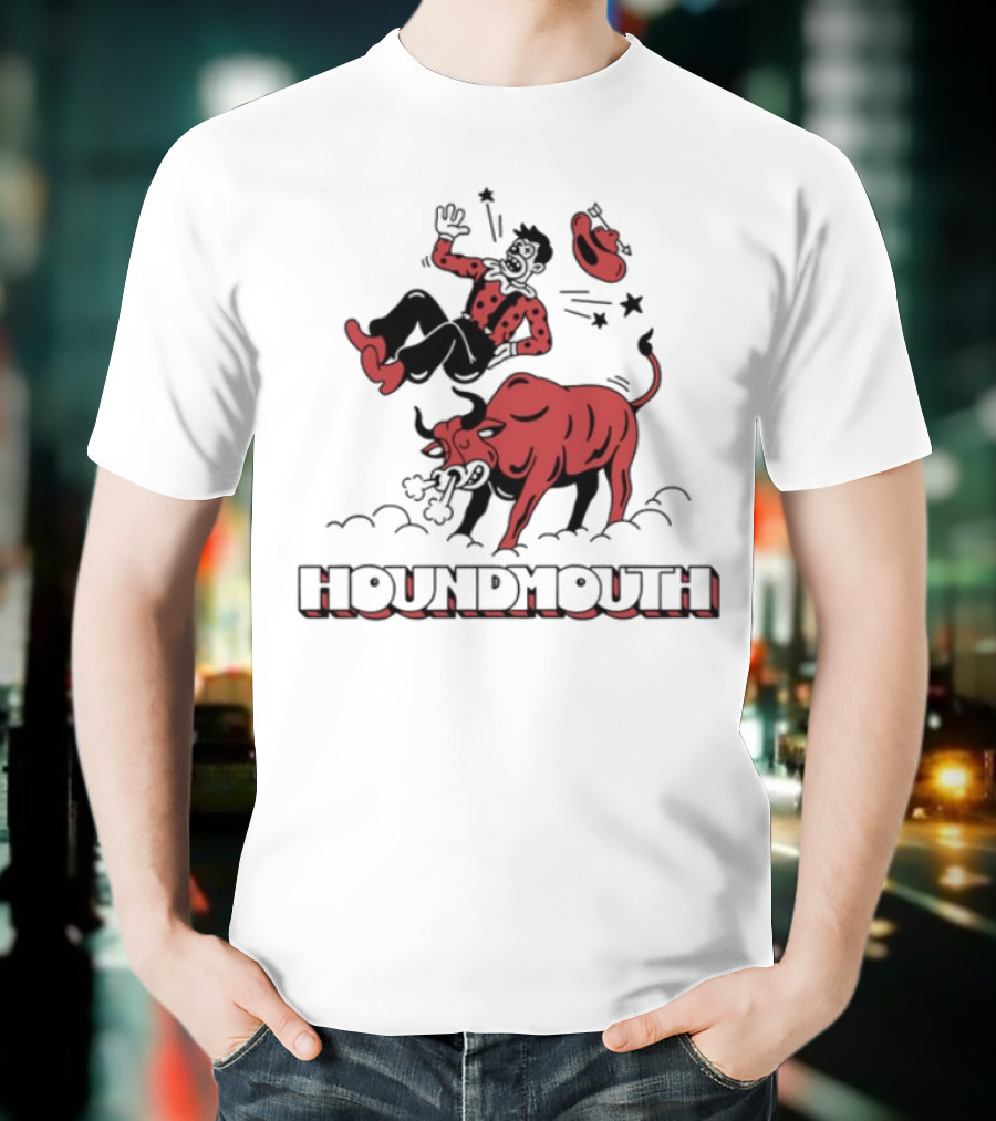 Houndmouth Rodeo Clown Bull Riding Scene T-Shirt