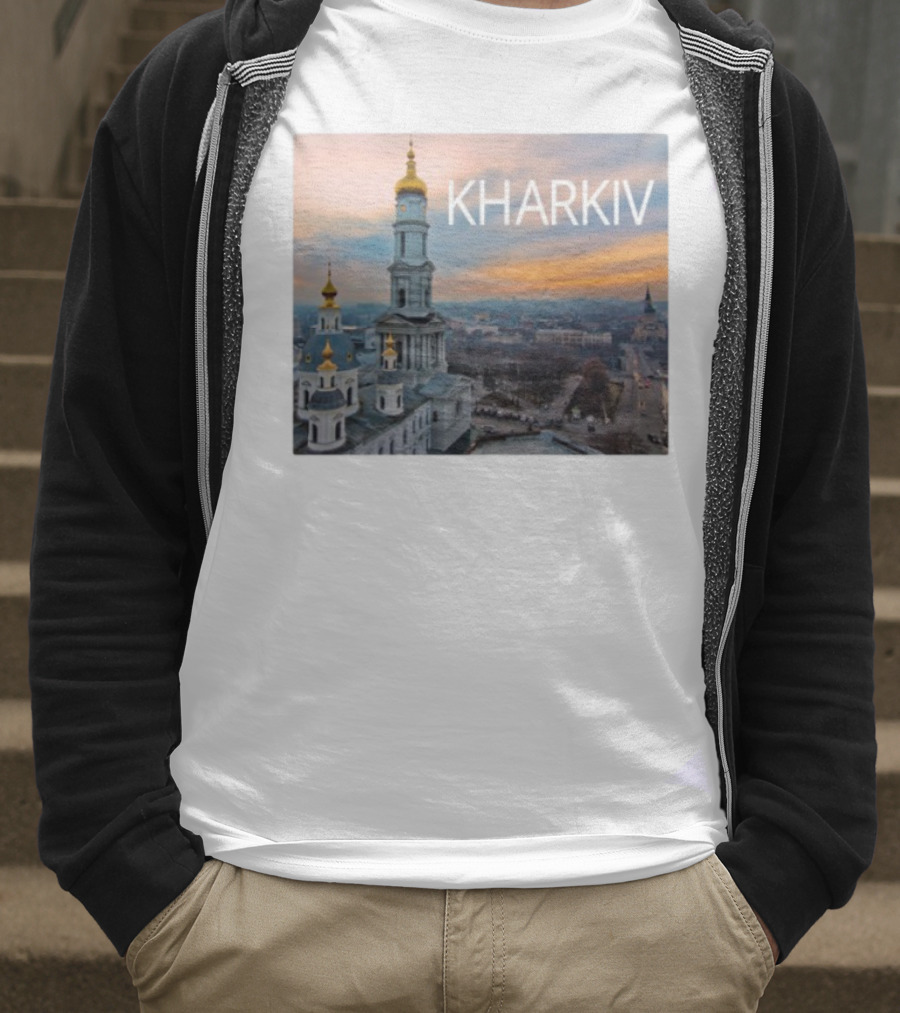 Kharkiv Cityscape With Iconic Golden Domes T-Shirt