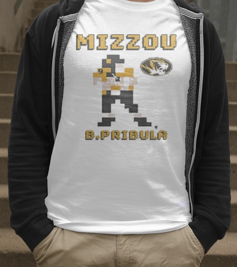 Mizzou B.Pribula 8-Bit Missouri Tigers T-Shirt