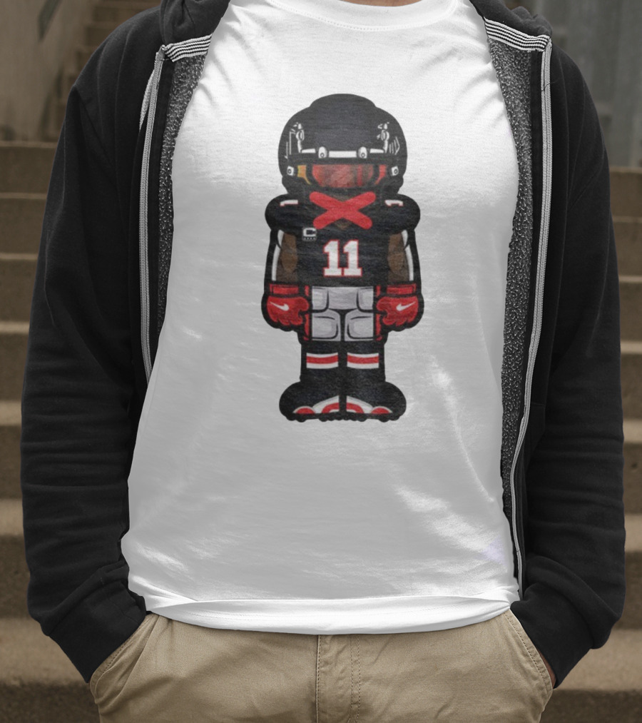 Julio Jones Cartoon Atlanta Falcons NFL 2025 T-Shirt