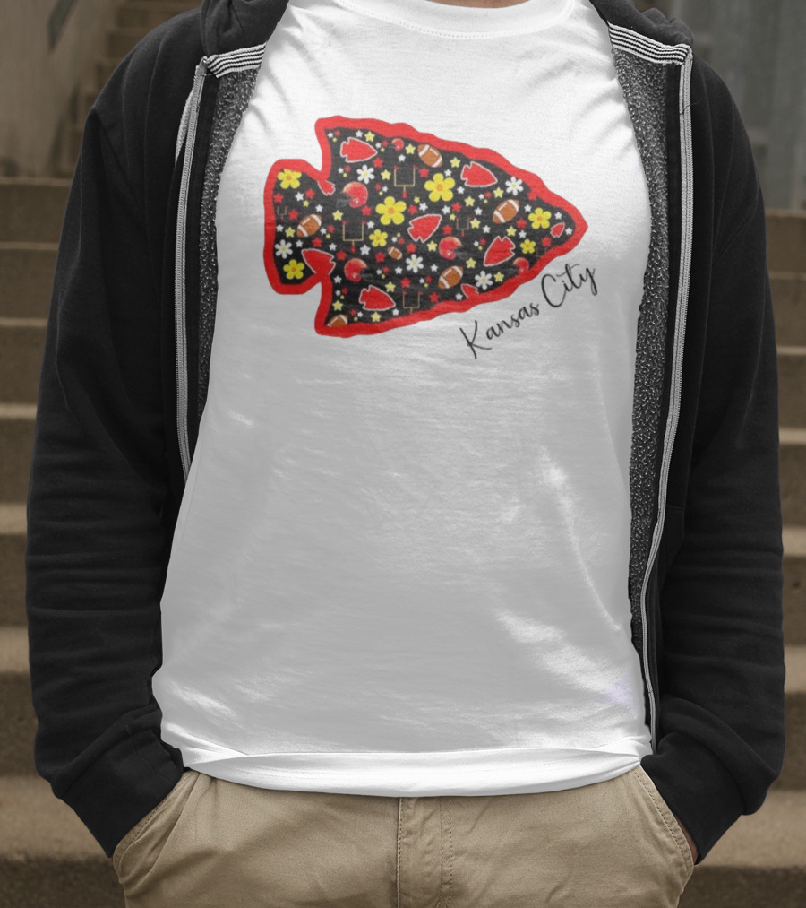 Kansas City Chiefs NFL Football 2025 Pattern Arrowhead T-Shirt