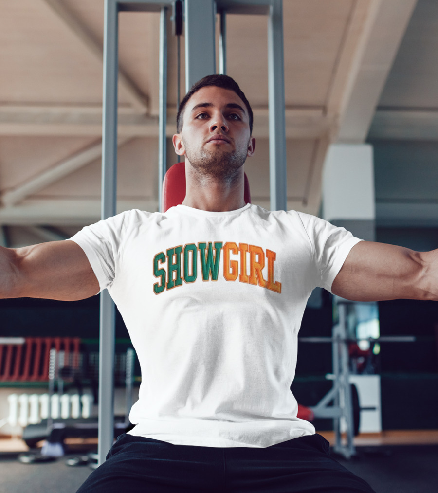 Orange Gradient Show Girl Retro Bold Text T-Shirt