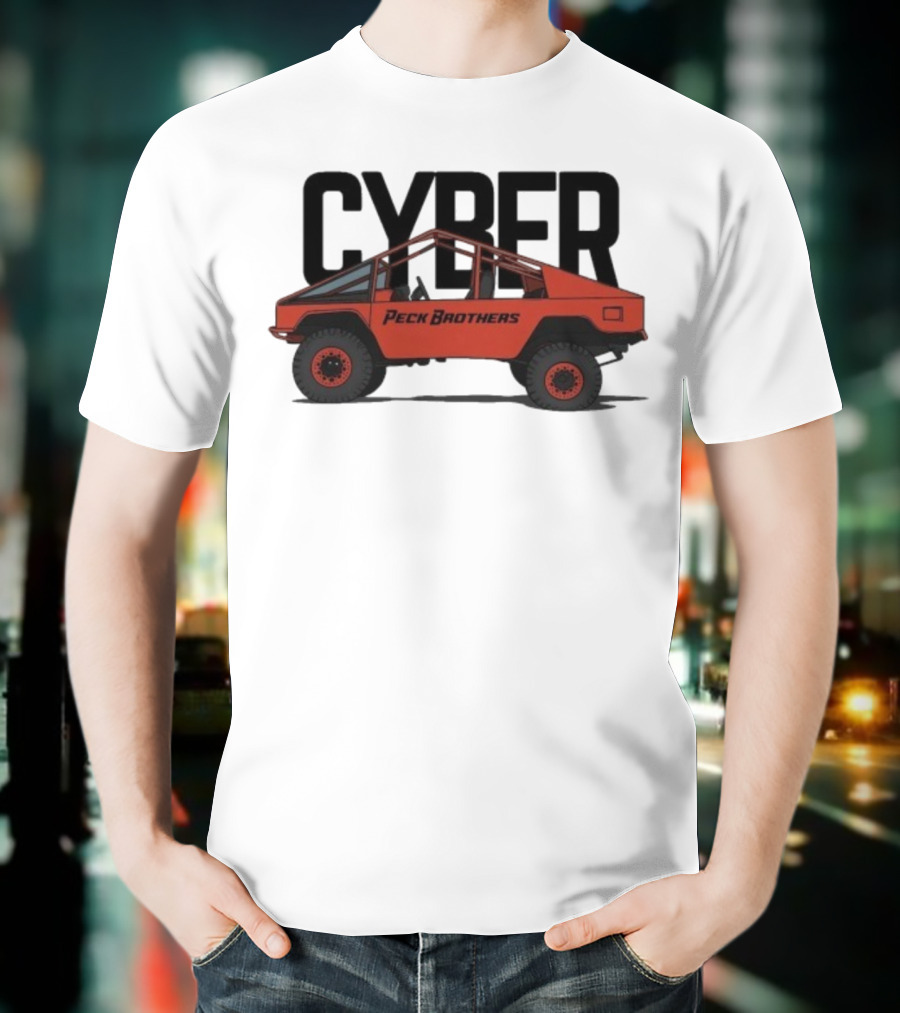 Peck Brothers Cyber Truck Retro Off-Road Adventure T-Shirt