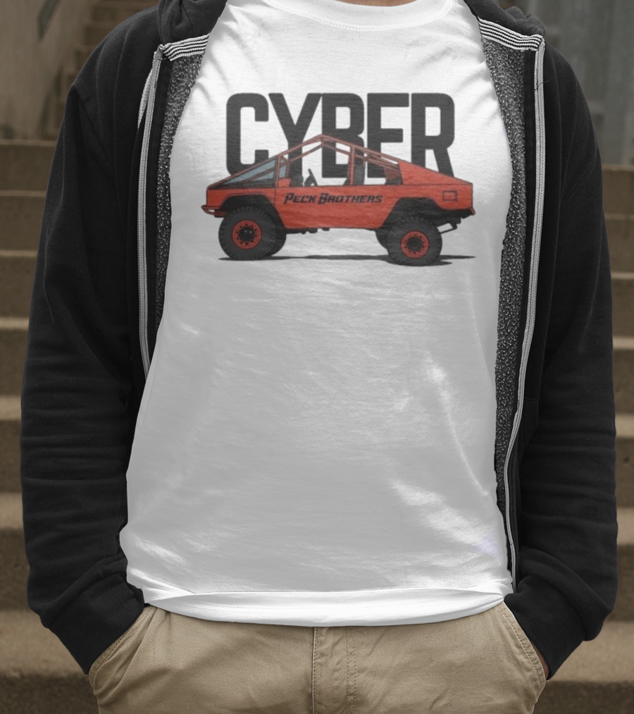Peck Brothers Cyber Truck Retro Off-Road Adventure T-Shirt