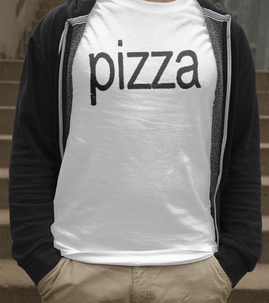 Pizza 2025 Text Trendy Urban Style T-Shirt