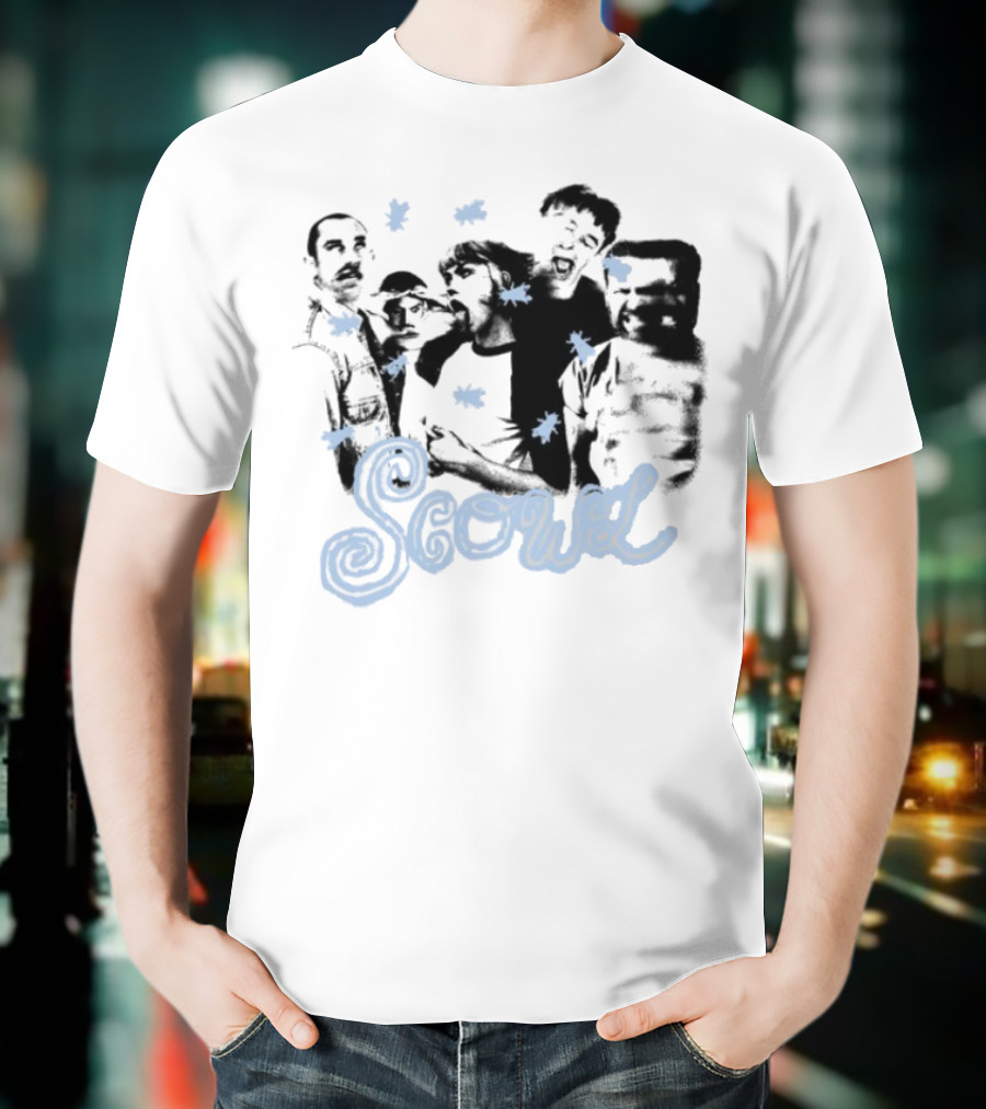 Scowl Punk Band Members Silhouettes With Stars T-Shirt