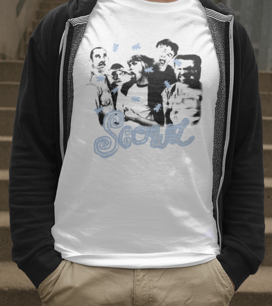 Scowl Punk Band Members Silhouettes With Stars T-Shirt
