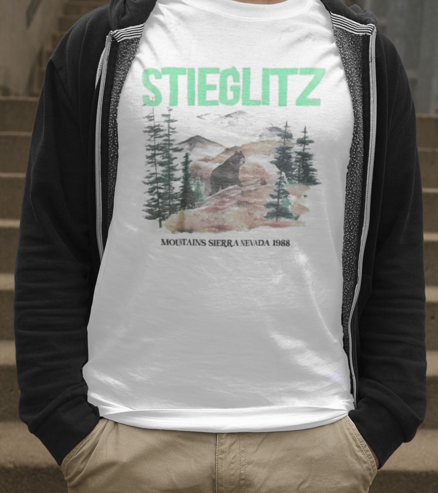 Stieglitz Mountains Sierra Nevada 1988 Pico Wide Skate Forest Scene T-Shirt