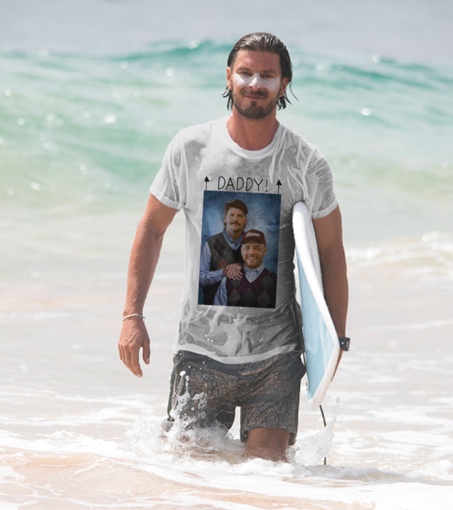 Bussin With The Boys Daddy Vertical Argyle Sweater Duo T-Shirt