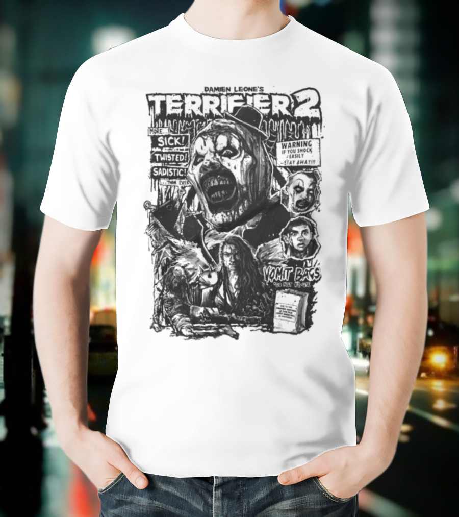 Terrifier 2 More Than Ever Art The Clown Horror Movie Graphic T-Shirt