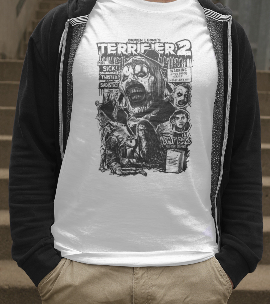 Terrifier 2 More Than Ever Art The Clown Horror Movie Graphic T-Shirt